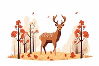 Wildlife cartoon autumn animal. AI generated Image by rawpixel.