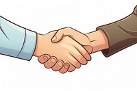 Handshake agreement greeting cartoon. 