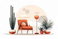 Furniture chair plant tranquility. AI generated Image by rawpixel.
