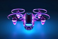 Lighting purple drone electronics. AI generated Image by rawpixel.