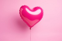 Balloon heart pink pink background. 