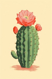 Cactus flower plant inflorescence. AI generated Image by rawpixel.