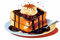Chocolate cream dessert cartoon. AI generated Image by rawpixel.