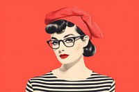 Portrait glasses adult individuality. AI generated Image by rawpixel.