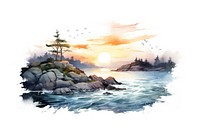 Land outdoors nature sunset. AI generated Image by rawpixel.