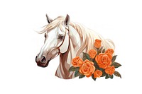 Horse drawing animal mammal. AI generated Image by rawpixel.
