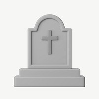 3D tombstone, collage element psd