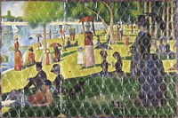 Georges Seurat's A Sunday on La Grande Jatte, bubble wrap effect