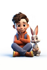Boy cartoon sitting toy. AI generated Image by rawpixel.