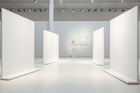Exhibition flooring white architecture. AI generated Image by rawpixel.