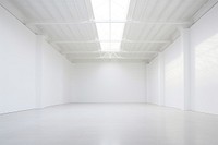 A white large art Exhibition floor architecture daylighting. AI generated Image by rawpixel.