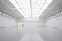 A white large art Exhibition architecture building floor. AI generated Image by rawpixel.