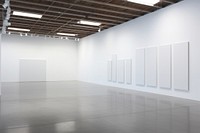 A white large art Exhibition exhibition flooring architecture. 