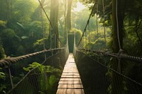 Forest bridge rainforest outdoors. 