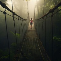 Bridge rainforest adventure outdoors. 