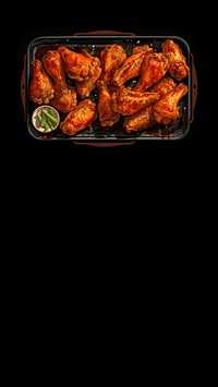 digital paint of a bbq, chicken wing. AI generated Image by rawpixel. 