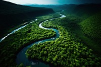 Forest river outdoors nature. AI generated Image by rawpixel.