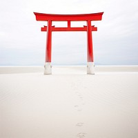 Japanese torii gate red spirituality architecture. 