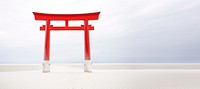 Japanese torii gate red spirituality architecture. 