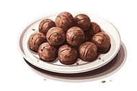 Chocolate plate dessert food. AI generated Image by rawpixel.