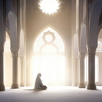 photo of muslim prayers are praying in mosque. AI generated Image by rawpixel.