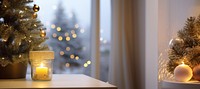 Christmas christmas candle window. AI generated Image by rawpixel.