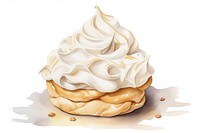 Meringue dessert cream food. AI generated Image by rawpixel.