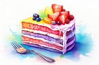 Rainbow Cake cake raspberry blueberry. 