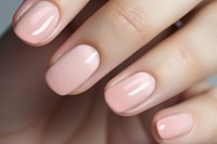 Pastel pink nails manicure