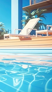 3d illustration of Swimming pool lap, background, low detail, 3d cartoon style. AI generated Image by rawpixel. 