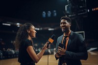 Basketball player interview adult man. AI generated Image by rawpixel.