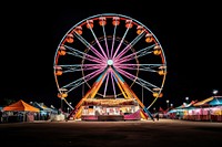 Ferris wheel fun architecture illuminated. 