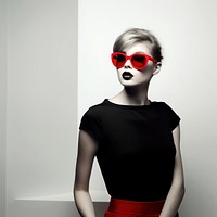 Fashion model girl sunglasses portrait adult. 