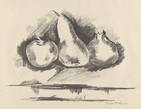 Pomegranate, Pear and Apple (1923) print in high resolution by Marsden Hartley. Original from the Davison Art Center of Wesleyan University. 