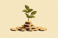 Plant coin growth money. 