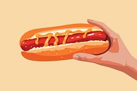 Hot dog ketchup food hand. AI generated Image by rawpixel.
