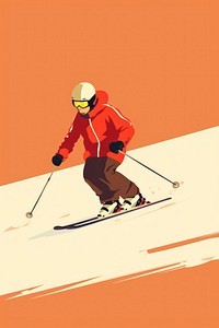 Man playing skiing recreation sports helmet. 