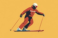 Man Skiing Jumping skier skiing recreation sports. 