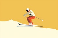 Man Skiing Jumping skier skiing recreation sports. 