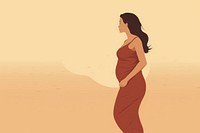 Pregnant woman adult dress hairstyle. AI generated Image by rawpixel.