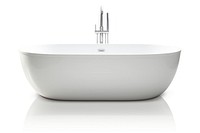 Modern clean ceramic bathtub white white background simplicity. AI generated Image by rawpixel.