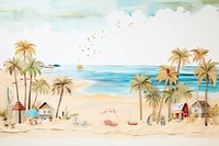 Outdoors nature summer beach. AI generated Image by rawpixel.