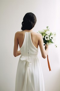 Bride flower dress back. 