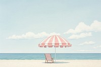 Beach umbrella outdoors summer. AI generated Image by rawpixel.