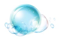 Bubble bubble sphere white background.