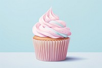 Birthday cupcake dessert cream food. AI generated Image by rawpixel.