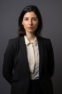 Businesswoman portrait standing blazer. 