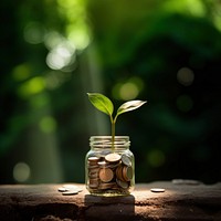 Forest charity coin jar investment. 