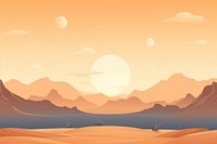 Desert scenery backgrounds landscape outdoors. AI generated Image by rawpixel.