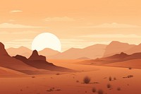 Desert scenery landscape outdoors nature. AI generated Image by rawpixel.